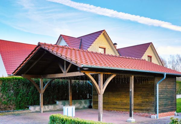 Wooden Carport Building